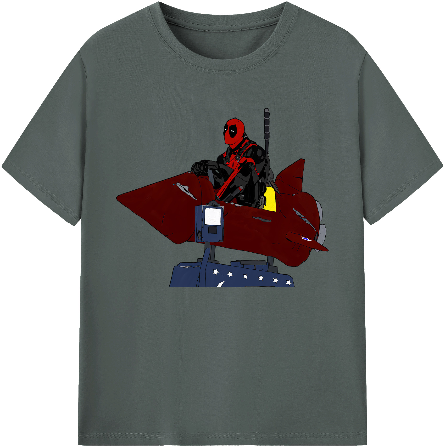 （画像用） Deadpool デッドプール 綿100％ メンズ半袖Tシャツ｜肌触りやわらか＆通気性